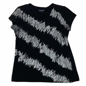 KENNETH Cole REACTION Black Gray Graphic T-Shirt